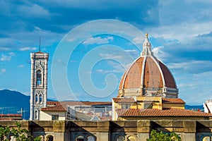 Italy, Florence, Duomo, cathedral tower