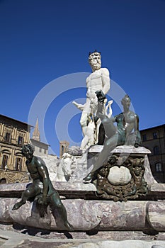 Italy, Florence, the Neptune fountain.