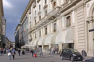 Italy. Florence. View of city streets. Shops