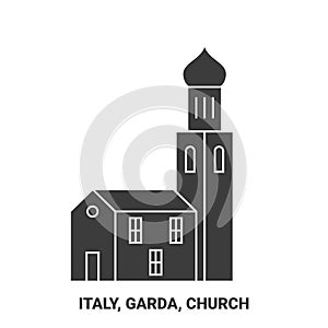 Italy, Garda, Travels Landsmark travel landmark vector illustration