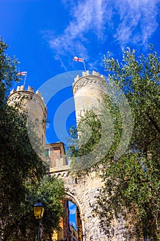 Italy. Genoa. Gate of the Wall of Barbarossa. Porta Soprana photo