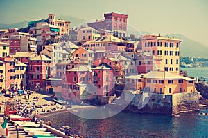 Italy, Genoa. Sea bay in the city.