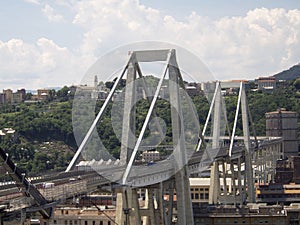 Italy, Genova, Morandi bridge.
