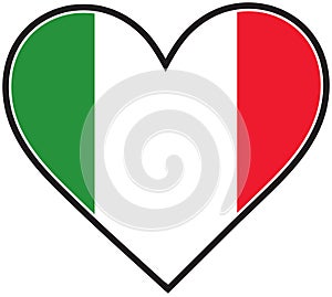 Italy Heart Flag