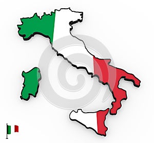 Italy high detailed 3D map