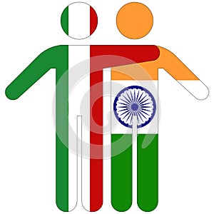 Italy - India : friendship concept