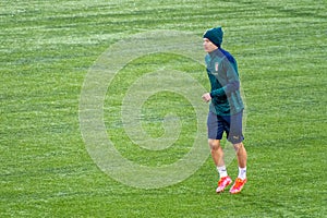 Italy and Inter player Barella during the training