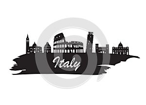 Italy Landmark Global Travel And Journey paper background. Vector Design Template.used for your advertisement, book, banner, temp