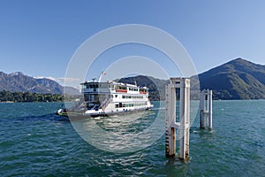 Italy, Lombardy. Ferry on Lake Como