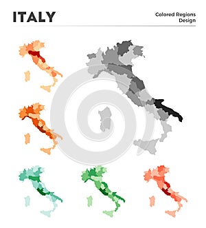 Italy map collection.