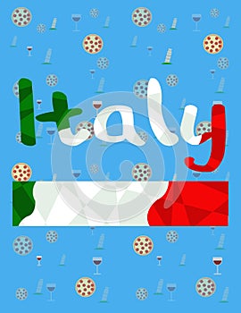 Italy map country infographics