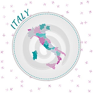 Italy map design.