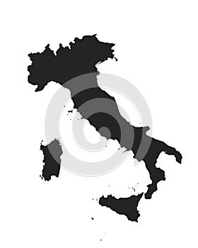 Italy map icon. vector isolated high detailed silhouette image