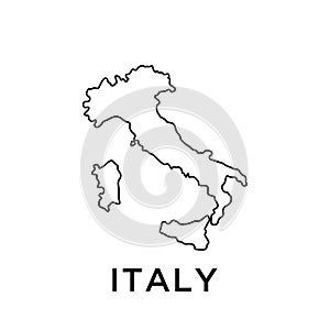 Italy map icon vector trendy