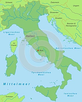Italy - Map of Italy - High Detailed