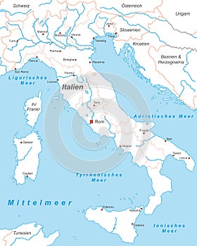 Italy - Map of Italy - High Detailed