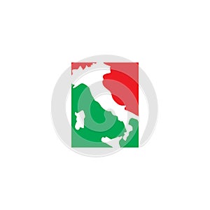 italy map logo icon vector symbol element