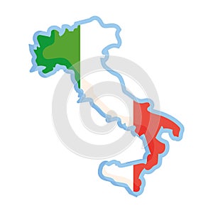 italy map silhouette