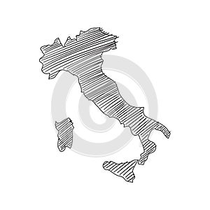 Italy map sketch