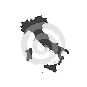 Italy map on a white background. Vector