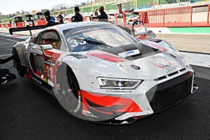 Italy - 29 March, 2019: Audi R8 LMS 2019 of Car Collection Motorsport Germany Team
