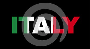 Italy name with flag