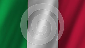 Italy National Flag. Flag of Italy footage video waving in wind. Italian Tricolour Flag