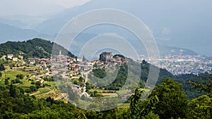 Italy,near Riva del Garda, view from above