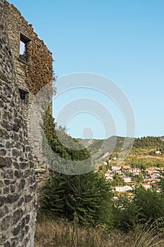 Italy, Old ruins and panoramic view