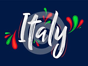 Italy Patriotic Banner design Italian flag colors vector illustration