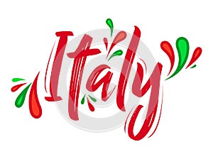 Italy Patriotic Banner design Italian flag colors vector illustration