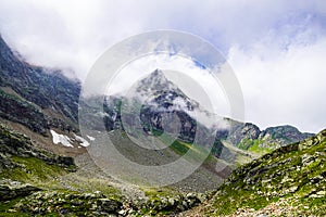 Italy, Pennine Alps, Monterosa Mountains, Corno Puio Peak