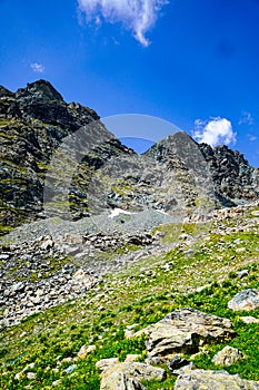 Italy, Pennine Alps, Monterosa Mountains, Diavolo Stone