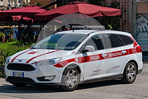 Italy, Pisa, city municipal police car