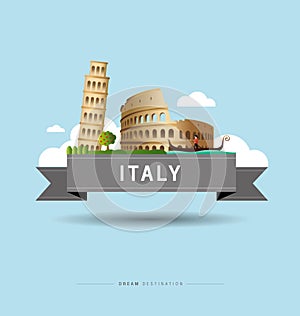 Italy and Pisa, Rome, Colosseum, Landmark