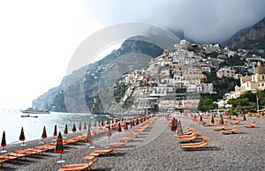 Italy. Positano beach.