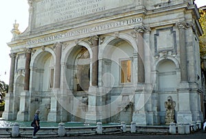 Italy, Rome, 35 Via Garibaldi, magnificent Fontana dell\' Acqua Paola, facade of the monument