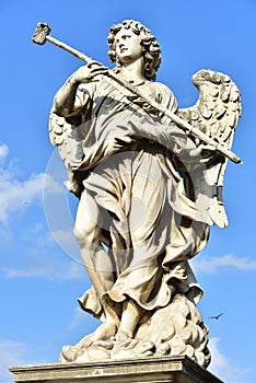 Italy - Rome, Castel Sant`Angelo, statua di Angelo con la spugna