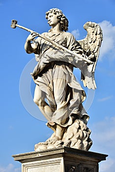 Italy - Rome, Castel Sant`Angelo, statua di Angelo con la spugna