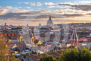 Italy, Rome Cityscape with Historic Buildings and Cathedrals photo