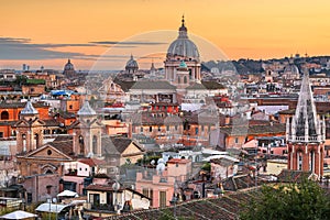 Italy, Rome Cityscape with Historic Buildings and Cathedrals photo