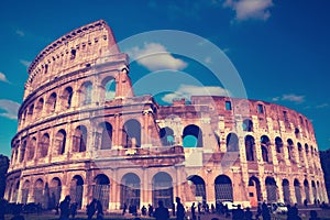 Italy. Rome. Collosseo,with a retro effect