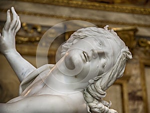 Italy,Rome, Galleria Borghese,The of Proserpina by Bernini,Detail 2 photo