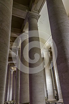 Italy, Rome, Night, Vatican, Large white columns