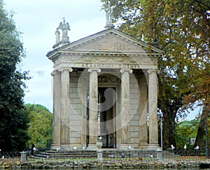 Italy, Rome, Piazzale Napoleone I, Villa Borghese, Temple of Aesculapius