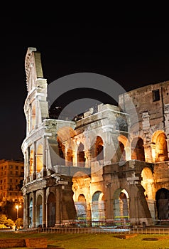 Italy. Rome ( Roma ). Colosseo (Coliseum) at night photo