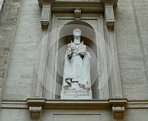 Italy, Rome, Vatican City, St. Peter's Square, Basilica of Saint Peter, statue of Saint Gregory the Illuminator
