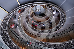 Italy. Rome Vatican museum. Double helix staircase