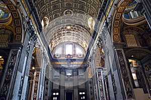 Italy. Rome. Vatican. St Peter's Basilica. Indoor view