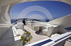 Italy, S.Felice Circeo (Rome), luxury yacht